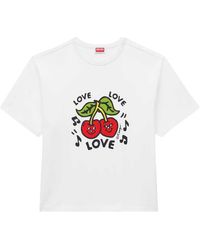 KENZO - Sounds' Embroidered Oversized Cotton T-Shirt - Lyst