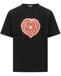 KENZO - Boke Heart Cotton T-Shirt - Lyst