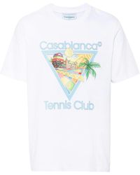 Casablanca - T-Shirt With Graphic Print - Lyst