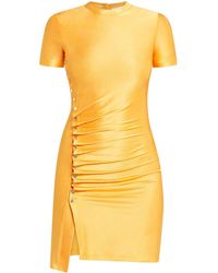 Rabanne - Short-Sleeved Minidress With Stud Detail - Lyst