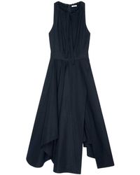 Givenchy - Asymmetric Poplin Maxi Dress With Bow - Lyst