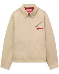 KENZO - Varsity' Embroidered Cotton Jacket - Lyst