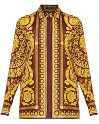 Versace - Baroque Silk Shirt - Lyst