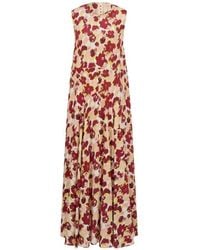 Marni - Pleated Floral Dress - Lyst