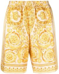 Versace - Shorts Con Stampa Barocca - Lyst