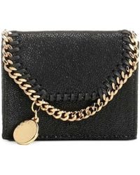 Stella McCartney - Falabella Tri-Fold Wallet With Chain Trim - Lyst