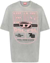 DIESEL - T-Shirt Con Stampa - Lyst