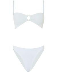 Hunza G - Misty Bikini With Pearl Circle - Lyst