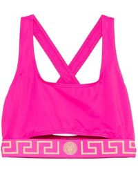 Versace - Logo Bikini Top - Lyst