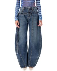 Jean Paul Gaultier - Low-Waist Jeans With Front Strap Detail - Lyst