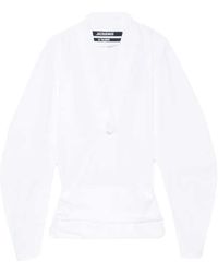 Jacquemus - Colombe V-Neck Blouse - Lyst