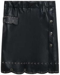 Marni - Leather Skirt With Micro-Studs - Lyst