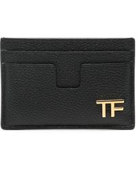 Tom Ford - Leather Card Holder With Logo Plaque - Lyst