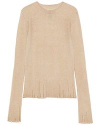Uma Wang - Frayed Ribbed Blouse - Lyst