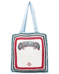 CASABLANCA - Borsa Tote Grande All'Uncinetto - Lyst