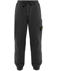 Stone Island - Sweatpants With Logo Patch - Lyst