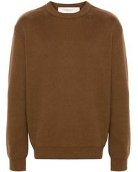 Golden Goose - Davis Basic Cotton Sweater With Logo Embroidery On The Back - Lyst