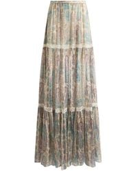 Etro - Long Skirt With Paisley Print - Lyst