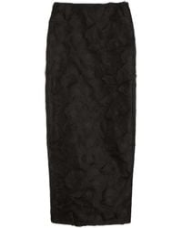 Max Mara - Fitted Midi Skirt, Embellished With A 3D Jacquard Texture - Lyst