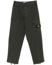 Stone Island - Pantaloni Cargo Con Patch Logo - Lyst