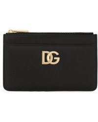 Dolce & Gabbana - PORTACARTE IN PELLE CON LOGO - Lyst
