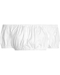 Dolce & Gabbana - Dolce & Gabbana Ruched Cropped Top - Lyst