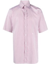 Maison Margiela - Striped Cotton Shirt With Embroidered Logo - Lyst