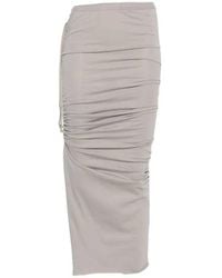 Rick Owens - Edfu Gathered Skirt With Drawstring - Lyst