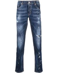 John Richmond - Iggy Skinny Jeans With Patent Leather Effect - Lyst