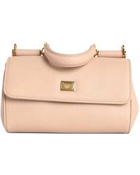 Dolce & Gabbana - Dolce & Gabbana My Sicily Leather Tote Bag With Flap - Lyst