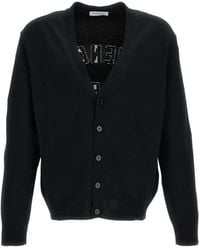 Givenchy - Couture Seam Knit Cardigan With Paris Detail - Lyst