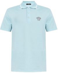 Versace - Polo Shirt With Medusa Embroidery - Lyst