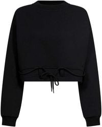 Dries Van Noten - Drawstring Crew-Neck Cropped Sweatshirt - Lyst