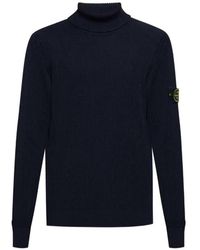 Stone Island - Ribbed High-Neck Sweater - Lyst
