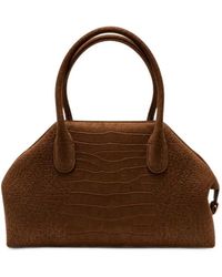 THEMOIRÈ - Talia Trunk Medium Tote Bag – Crocodile Effect - Lyst
