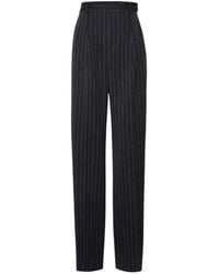 Sportmax - Stretch Wool Trousers With Pleats - Lyst