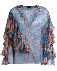 Etro - Printed Silk Blouse - Lyst