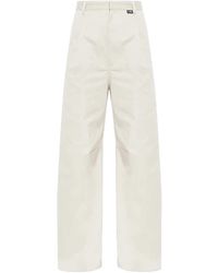 MM6 by Maison Margiela - Wide-Leg Pleated Trousers - Lyst
