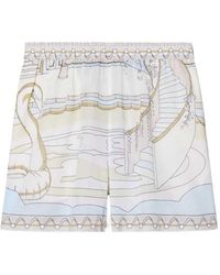Tory Burch - Printed Camp Shorts - Lyst