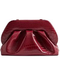 THEMOIRÈ - Tia Crocodile-Effect Clutch - Lyst