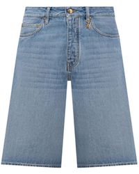 Amiri - Knee-Length Denim Shorts - Lyst