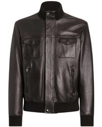 Dolce & Gabbana - Lambskin Bomber Jacket - Lyst