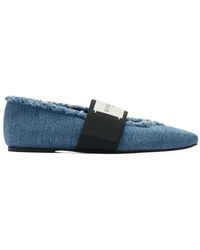 Givenchy - Square-Toe Ballet Flats - Lyst