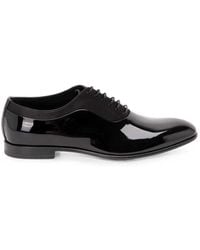 Dolce & Gabbana - Dolce & Gabbana Patent Leather Lace-Up Shoes - Lyst