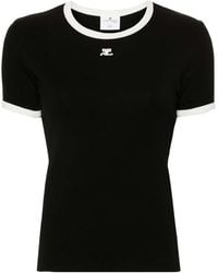 Courreges - Bumpy Contrast T-Shirt Reedition - Lyst