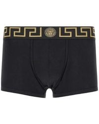Versace - Two-Pack Of Bi-Stretch Organic Cotton Boxers With Logo - Lyst