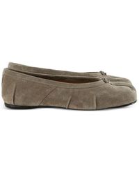 Maison Margiela - Tabi Suede Leather Ballets - Lyst