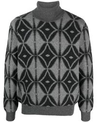 Etro - Turtleneck Sweater With Inlay Motif - Lyst