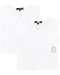Versace - Logo Organic Cotton T-shirt - Lyst