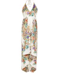 Etro - Midi Dress With Floral Print - Lyst